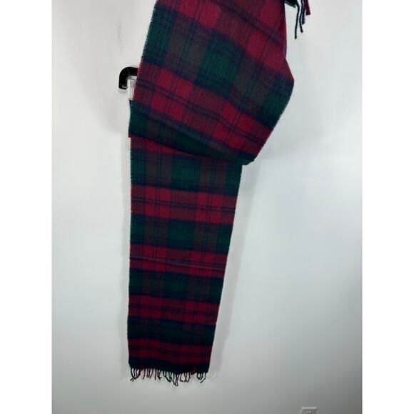 Deadstock Vintage Baltman Co New York Scottish LambsWool Plaid Scarf Fringe 75” - Picture 5 of 7